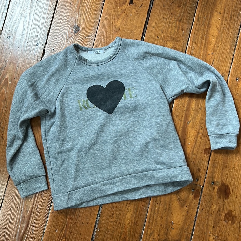 Rodarte Rohearte with Black Heart Sweatshirt
